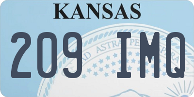 KS license plate 209IMQ