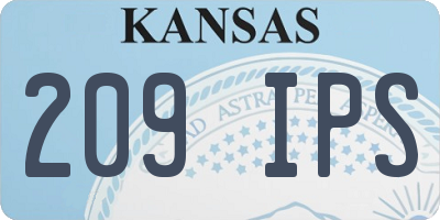 KS license plate 209IPS