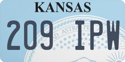 KS license plate 209IPW
