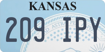 KS license plate 209IPY