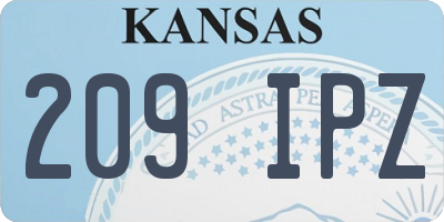KS license plate 209IPZ