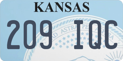 KS license plate 209IQC