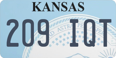KS license plate 209IQT