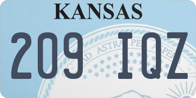 KS license plate 209IQZ