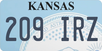 KS license plate 209IRZ
