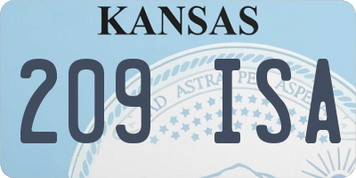 KS license plate 209ISA