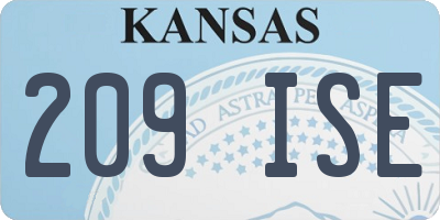 KS license plate 209ISE