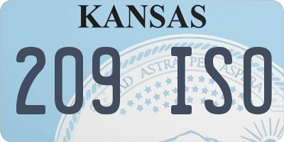 KS license plate 209ISO
