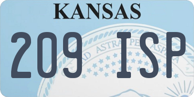 KS license plate 209ISP