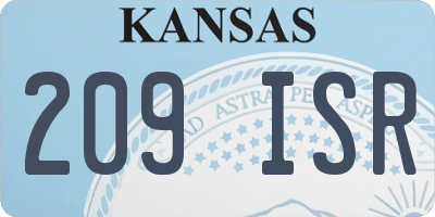 KS license plate 209ISR