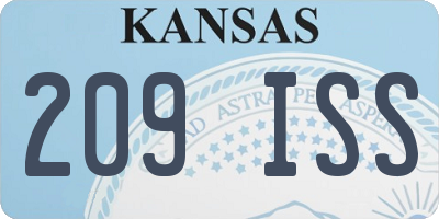 KS license plate 209ISS