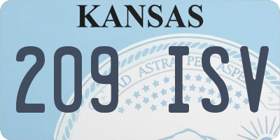 KS license plate 209ISV