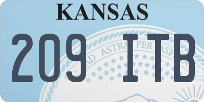 KS license plate 209ITB