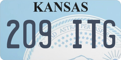 KS license plate 209ITG