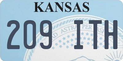 KS license plate 209ITH