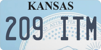 KS license plate 209ITM