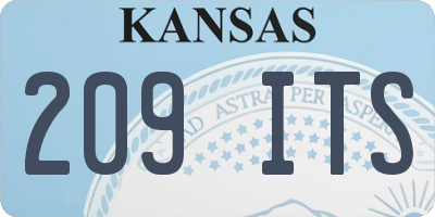 KS license plate 209ITS