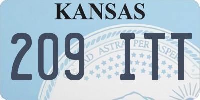 KS license plate 209ITT