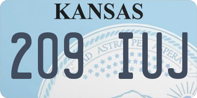 KS license plate 209IUJ