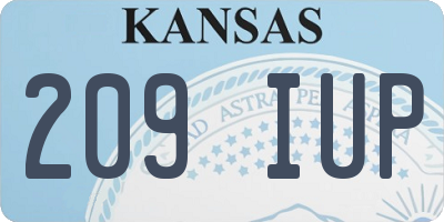 KS license plate 209IUP