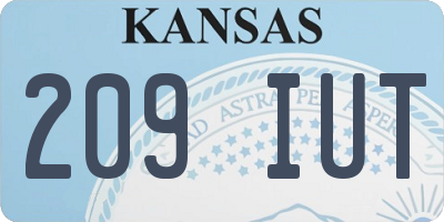 KS license plate 209IUT