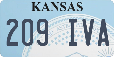 KS license plate 209IVA