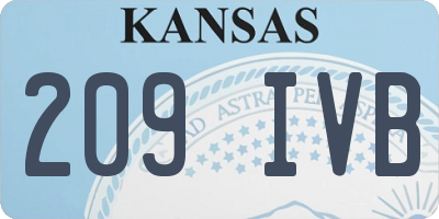 KS license plate 209IVB