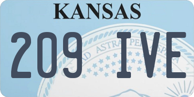 KS license plate 209IVE
