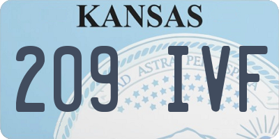 KS license plate 209IVF