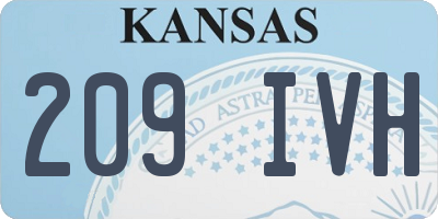 KS license plate 209IVH
