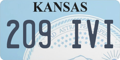KS license plate 209IVI