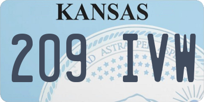 KS license plate 209IVW