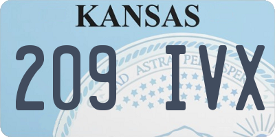 KS license plate 209IVX