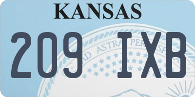 KS license plate 209IXB