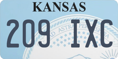 KS license plate 209IXC