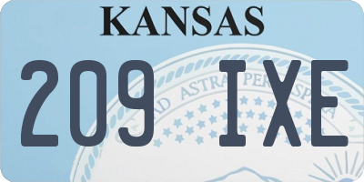 KS license plate 209IXE