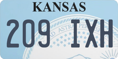 KS license plate 209IXH