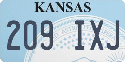 KS license plate 209IXJ