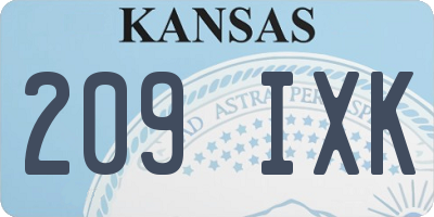 KS license plate 209IXK