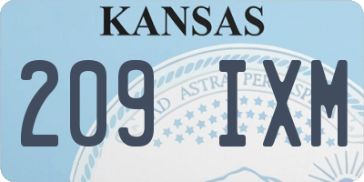 KS license plate 209IXM