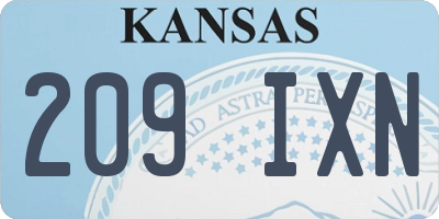 KS license plate 209IXN