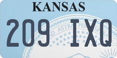 KS license plate 209IXQ