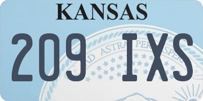 KS license plate 209IXS