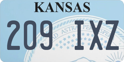 KS license plate 209IXZ