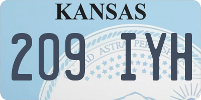 KS license plate 209IYH