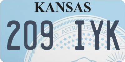 KS license plate 209IYK
