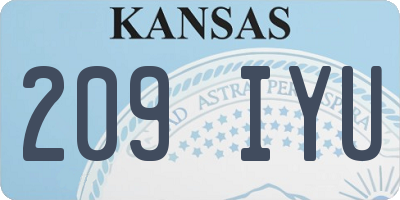 KS license plate 209IYU