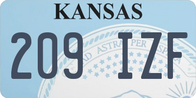 KS license plate 209IZF