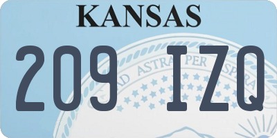 KS license plate 209IZQ