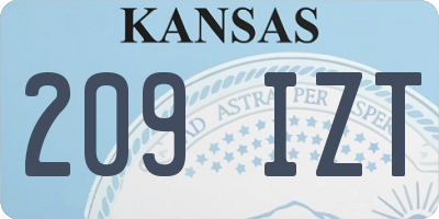 KS license plate 209IZT